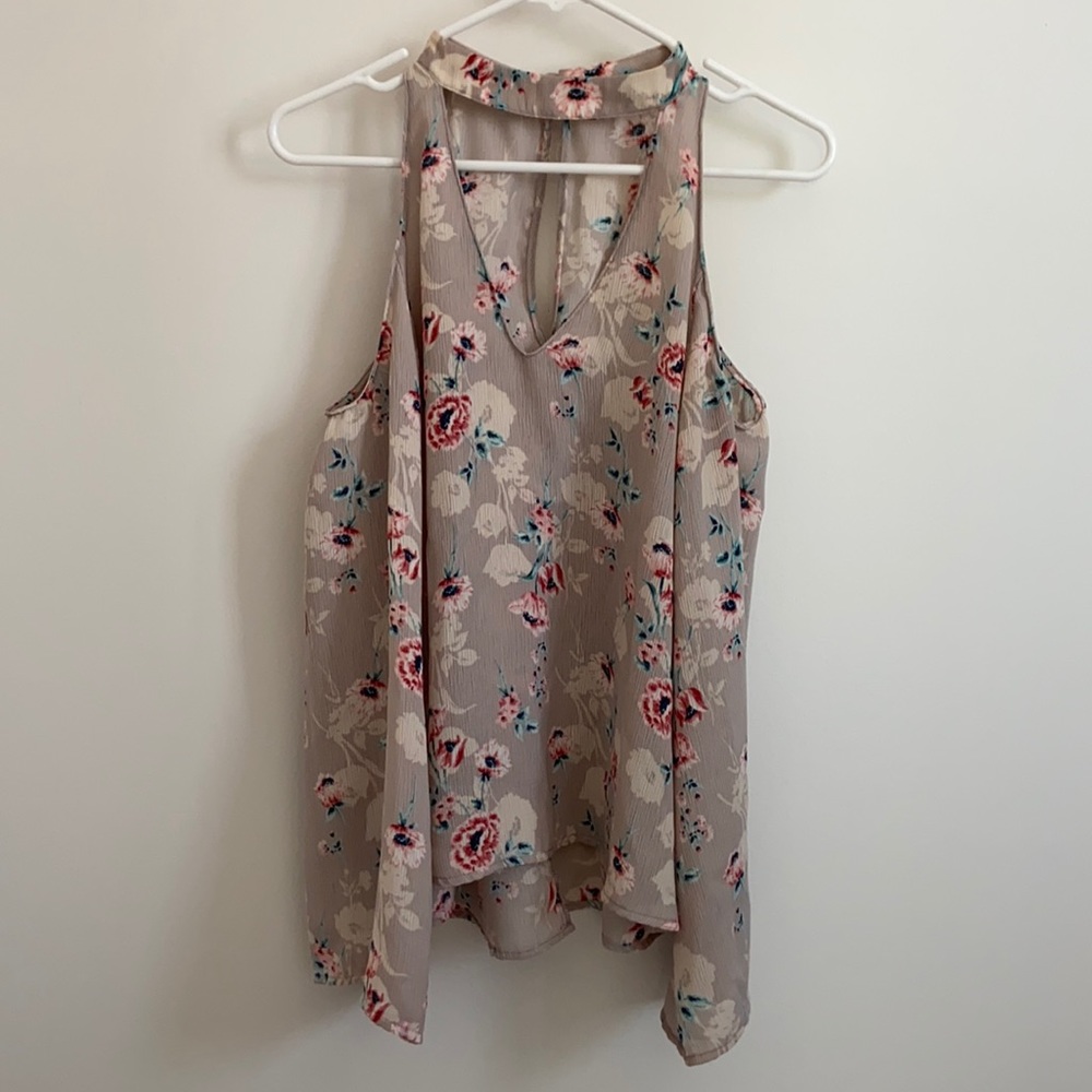 Lush cold shoulder long sleeve blouse size small
